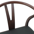 Esszimmerstuhl 2 pcs Hellbraun und Schwarz Massives Gummiholz