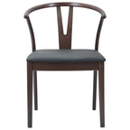 Esszimmerstuhl 2 pcs Hellbraun und Schwarz Massives Gummiholz