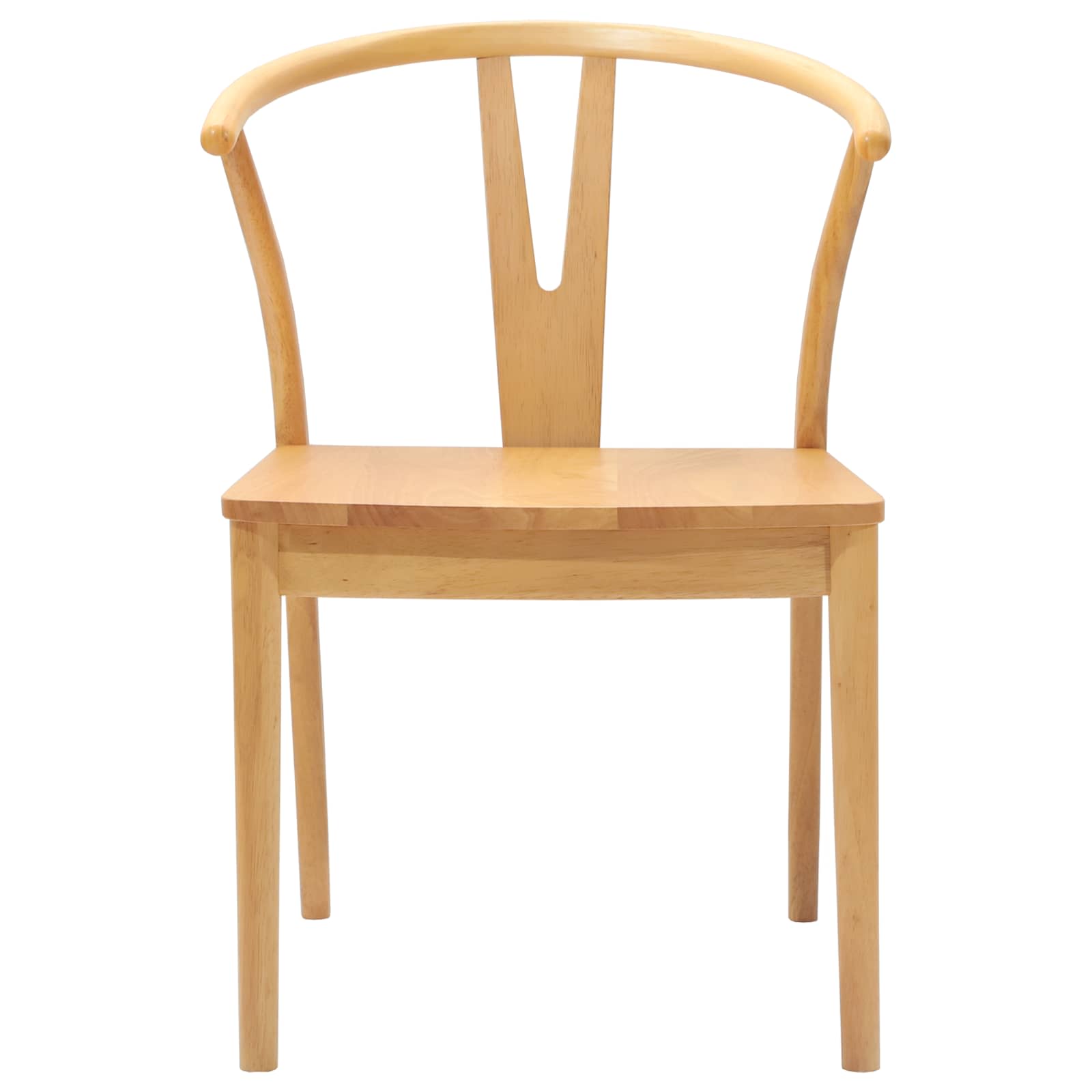 Esszimmerstuhl 2 pcs Natur Massives Gummiholz