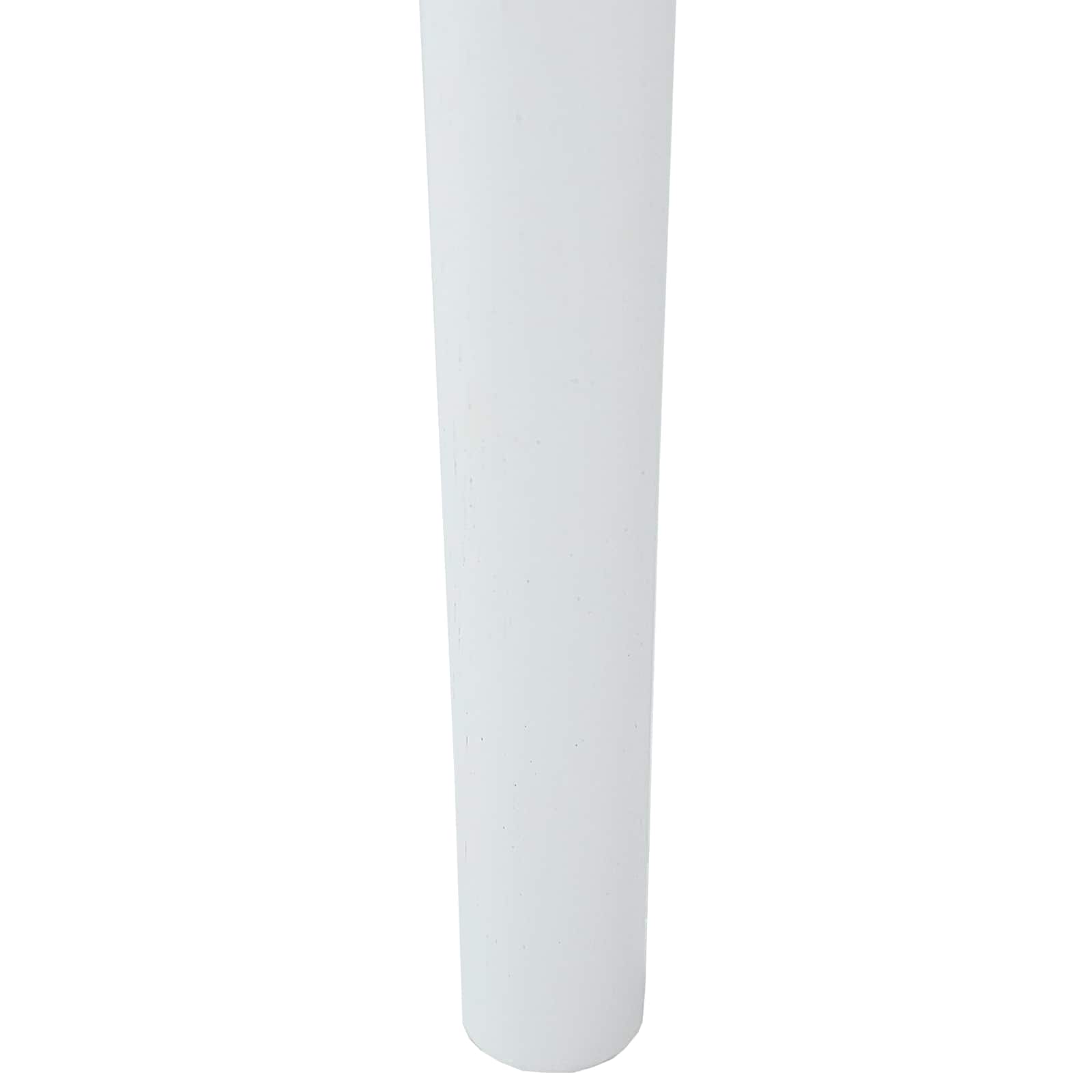 Esszimmerstuhl 2 pcs Weiß und Grau Massives Gummiholz