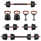 4-in-1 Kurzhantel Langhantel Kettlebell Set 20 kg