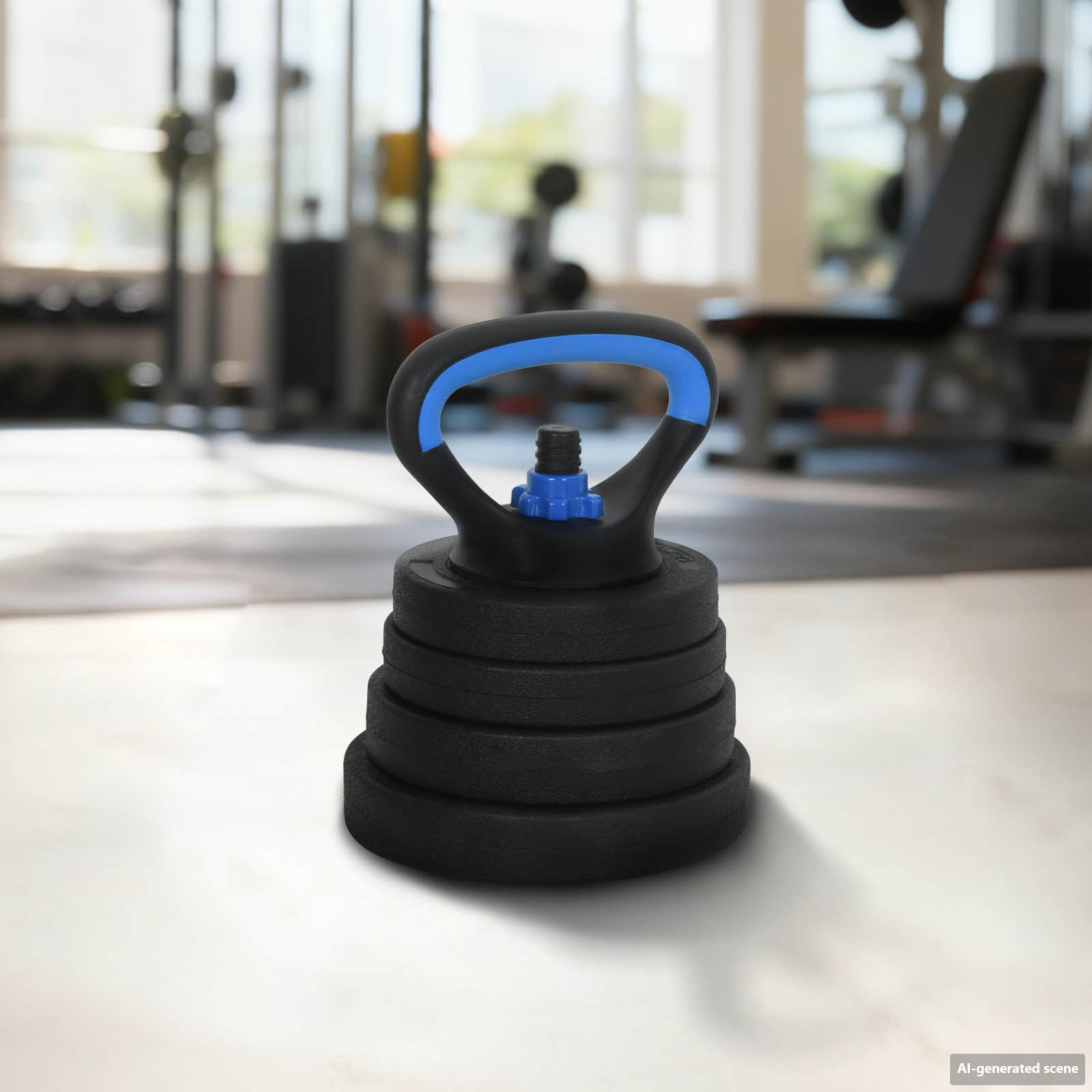 4-in-1 Kurzhantel Langhantel Kettlebell Set 30 kg