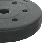 Gewichtsscheiben 4 pcs 10 kg Schwarz Zement und Eisensand