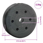 Gewichtsscheiben 4 pcs 10 kg Schwarz Zement und Eisensand