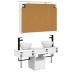 Badezimmerschrank-Set 4 pcs Weiß 100 x 14,5 x 70 cm