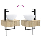 Badezimmerschrank-Set 4 pcs Sonoma-Eiche 100 x 14,5 x 70 cm