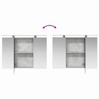 Badezimmerschrank-Set 4 pcs Betongrau 100 x 14,5 x 70 cm