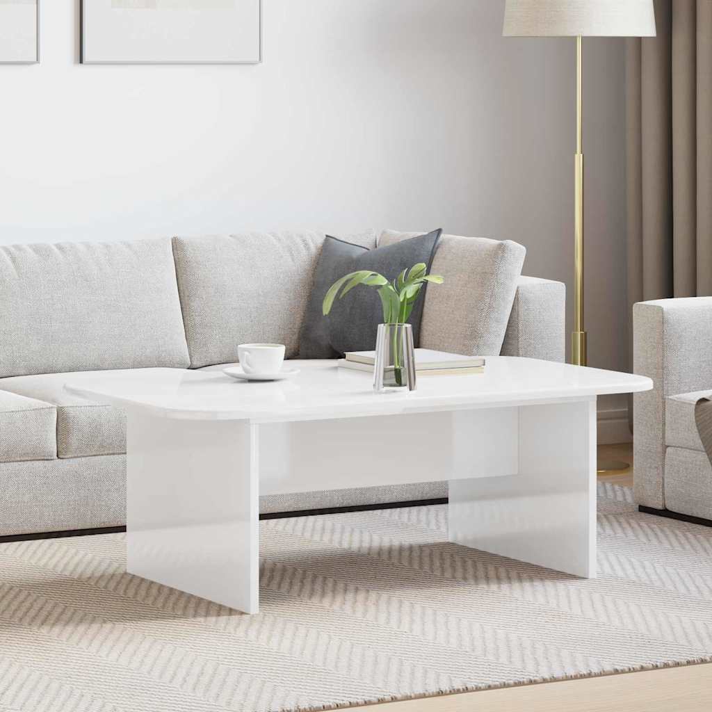 Couchtisch Hochglanz Weiß 93 x 53 x 33 cm Holzwerkstoff