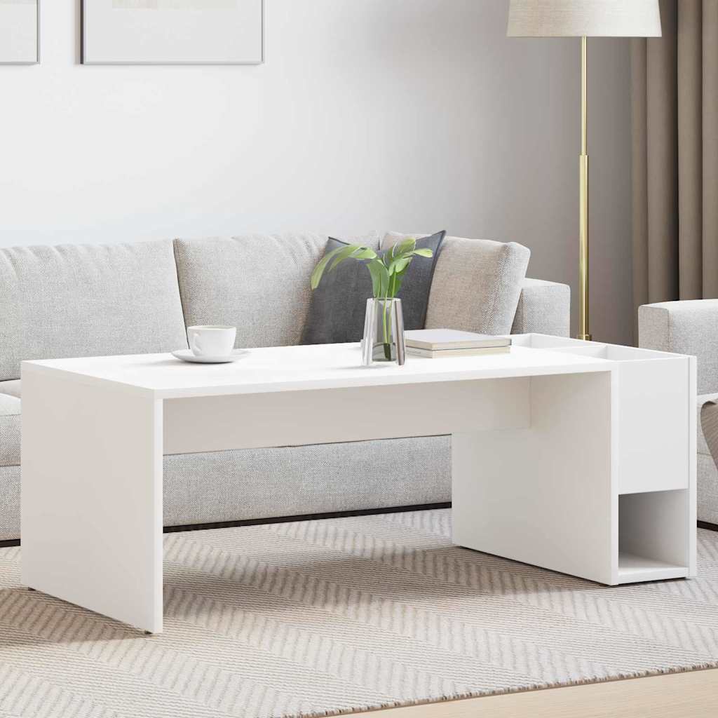 Couchtisch Weiß 101,5 x 50 x 37 cm Holzwerkstoff
