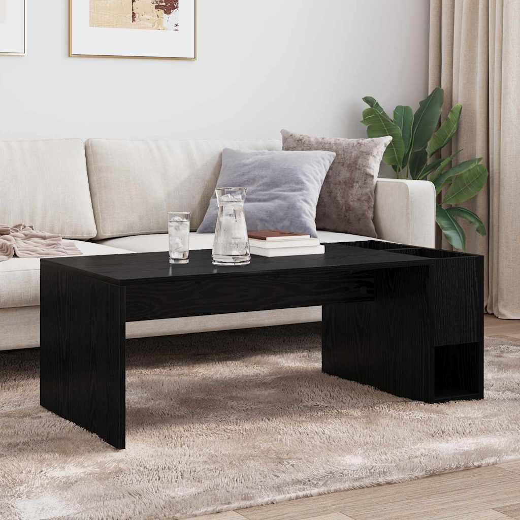 Couchtisch Schwarz Eichen-Optik 101,5 x 50 x 37 cm