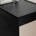 Schreibtisch Schwarz Eichen-Optik 109 x 50 x 78 cm