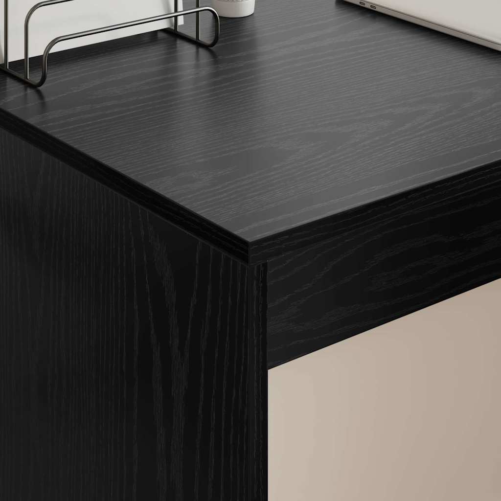 Schreibtisch Schwarz Eichen-Optik 109 x 50 x 78 cm