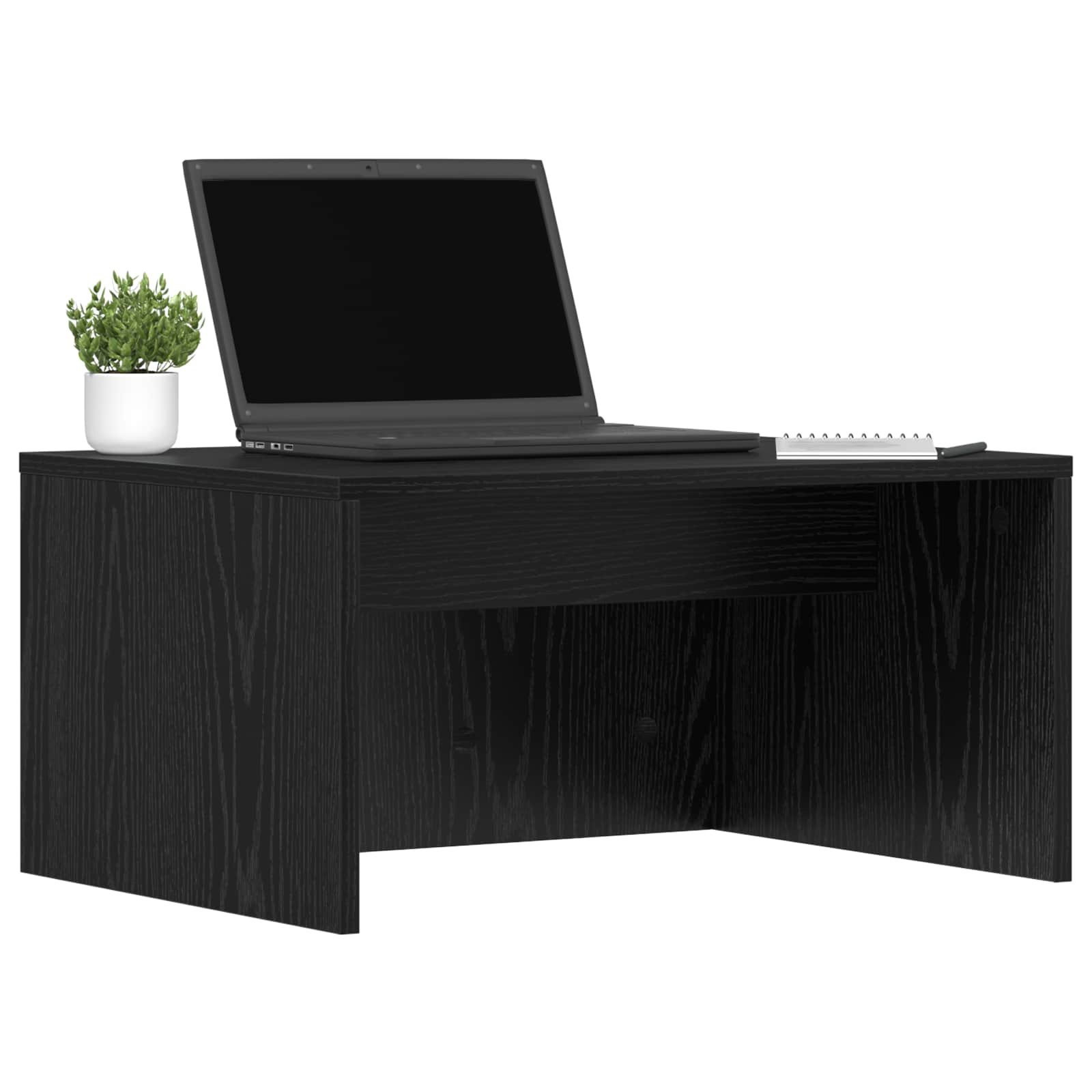 Wandtisch Schwarz Eichen-Optik 60 x 45 x 30 cm Holzwerkstoff