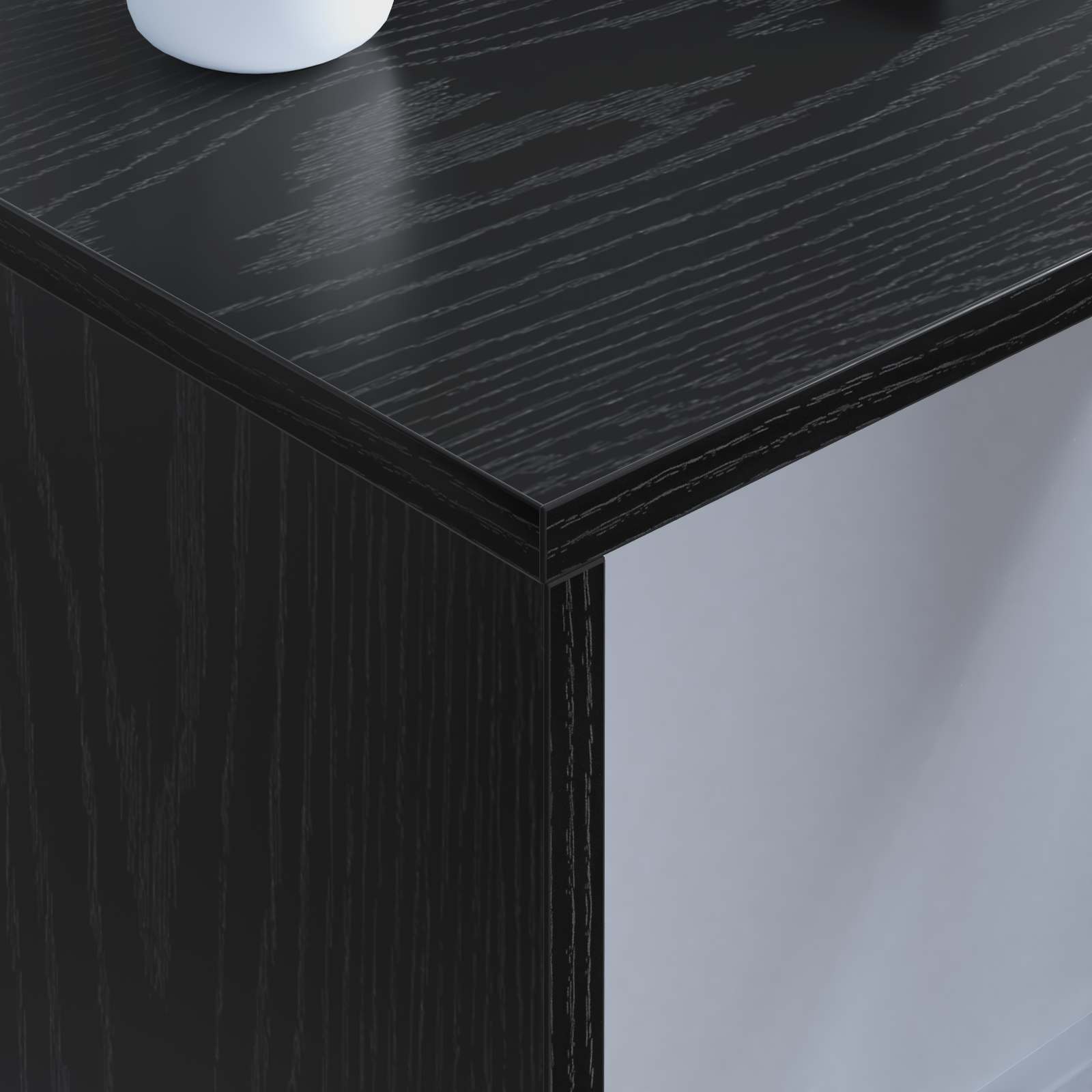 Wandtisch Schwarz Eichen-Optik 80 x 45 x 30 cm Holzwerkstoff