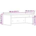 Wandtisch Graues Sonoma 80 x 45 x 30 cm Holzwerkstoff