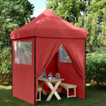 Party-Zelt Bordeauxrot 200 x 200 x 306 cm Oxford-Stoff