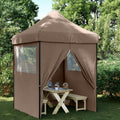 Party-Zelt Braun 200 x 200 x 306 cm Oxford-Stoff