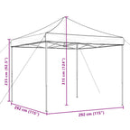 Party-Zelt Schwarz 292 x 292 x 315 cm Oxford-Stoff