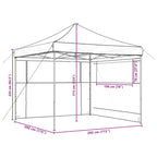 Party-Zelt Bordeauxrot 292 x 292 x 315 cm Oxford-Stoff