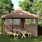 Party-Zelt Braun 292 x 292 x 315 cm Oxford-Stoff