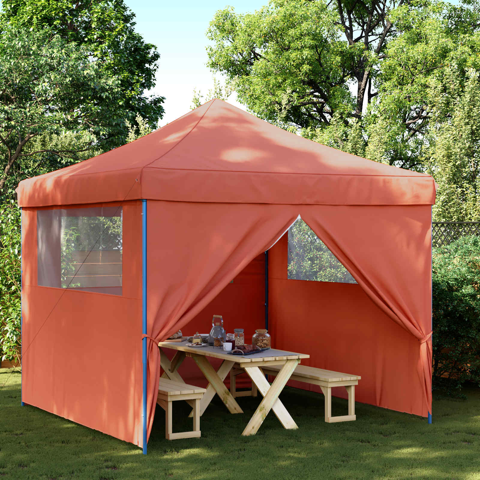 Party-Zelt 292 x 292 x 315 cm Terrakotta Oxford-Stoff