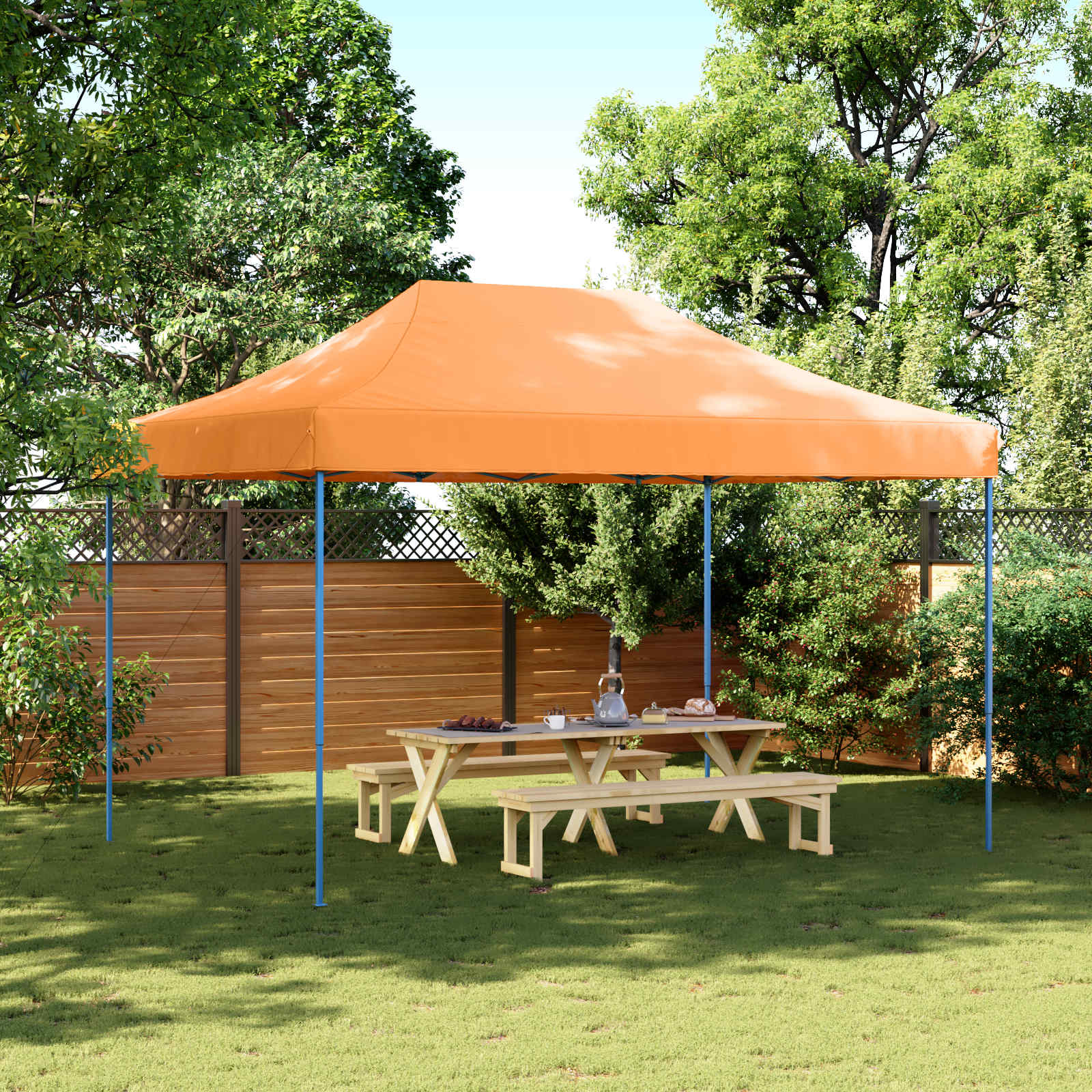 Party-Zelt Orange 279 x 410 x 315 cm Oxford-Stoff