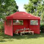 Party-Zelt Bordeauxrot 279 x 410 x 315 cm Oxford-Stoff