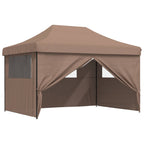 Party-Zelt Braun 279 x 410 x 315 cm Oxford-Stoff