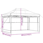 Party-Zelt Beige 292 x 440 x 315 cm Oxford-Stoff
