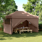 Party-Zelt Braun 292 x 440 x 315 cm Oxford-Stoff