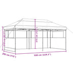 Party-Zelt Schwarz 292 x 580 x 315 cm Oxford-Stoff