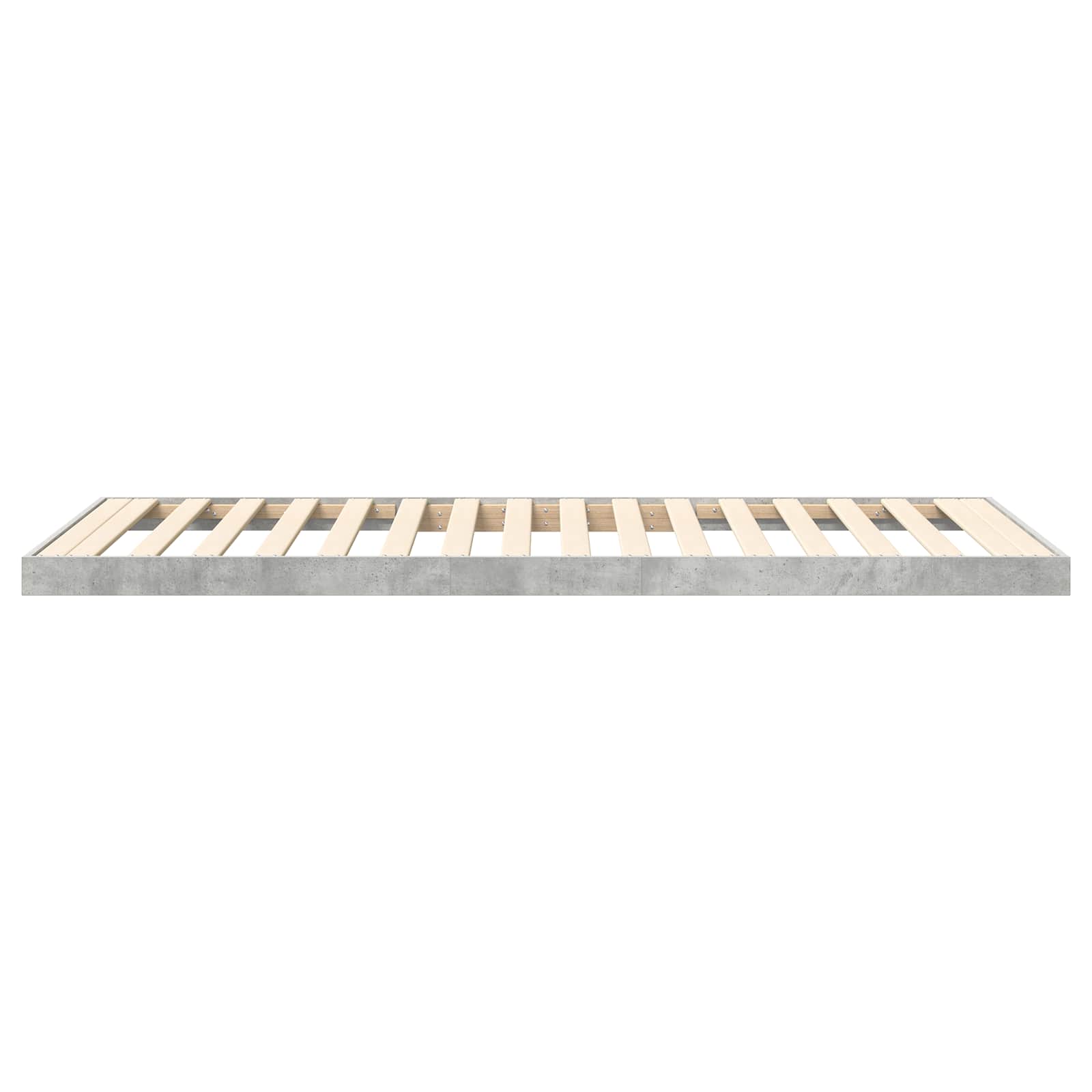 Bodenbettrahmen Beton Grau 75 x 190 cm Holzwerkstoff