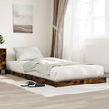 Bodenbettrahmen Geräucherte Eiche 75 x 190 cm Holzwerkstoff