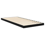 Bodenbettrahmen Schwarz Eichen-Optik 90 x 190 cm Holzwerkstoff