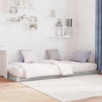 Bodenbettrahmen Graues Sonoma 90 x 190 cm Holzwerkstoff