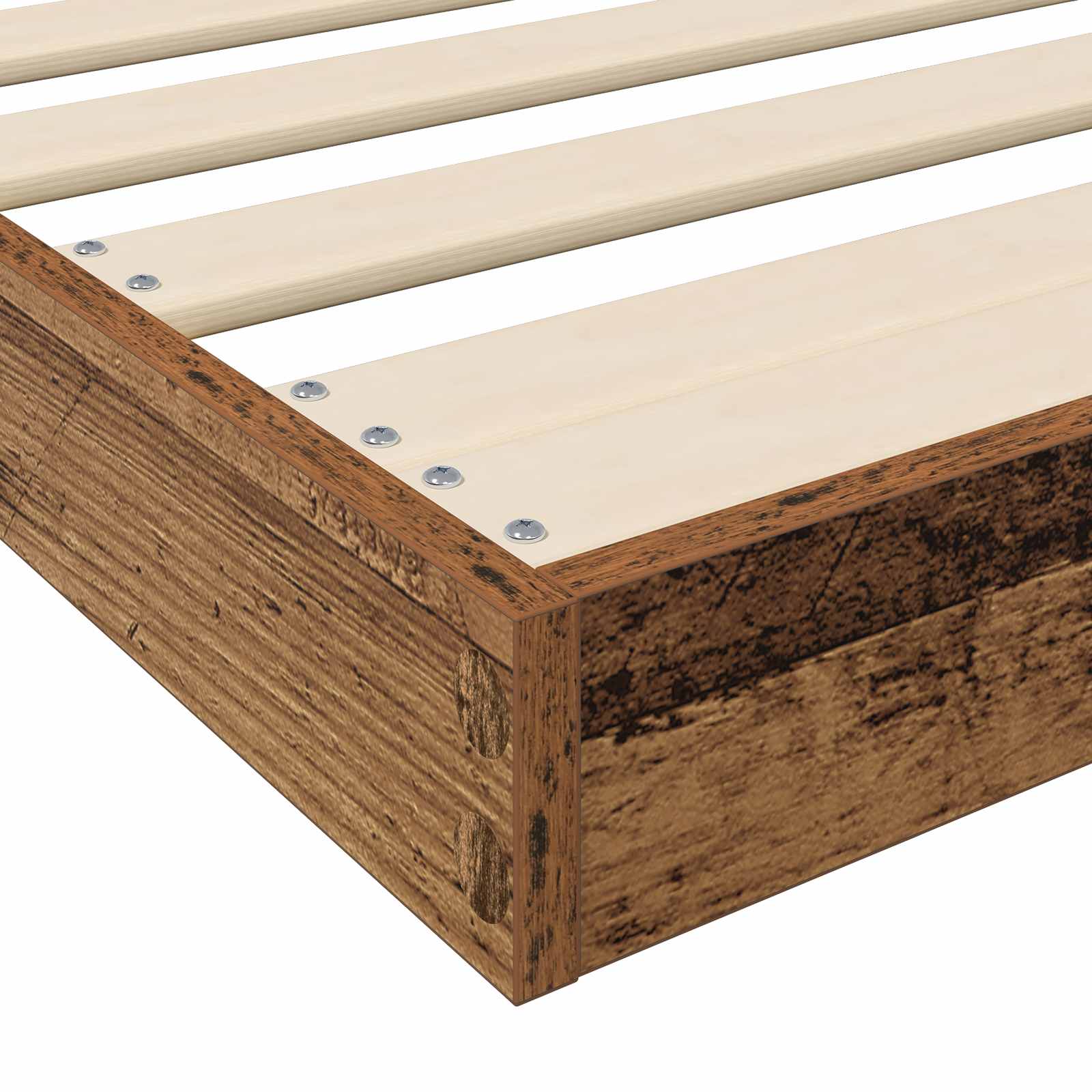 Bodenbettrahmen Altholz 90 x 190 cm Holzwerkstoff