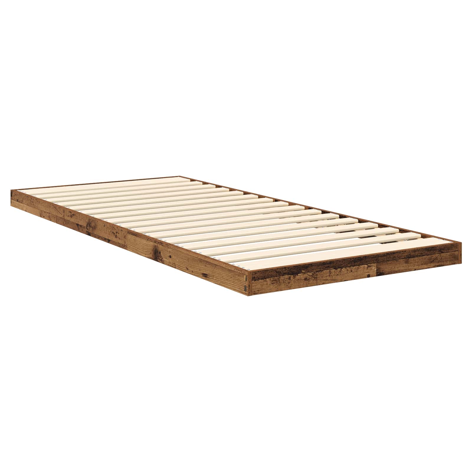 Bodenbettrahmen Altholz 90 x 190 cm Holzwerkstoff