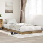 Bodenbettrahmen Artisan-Eiche 90 x 190 cm Holzwerkstoff