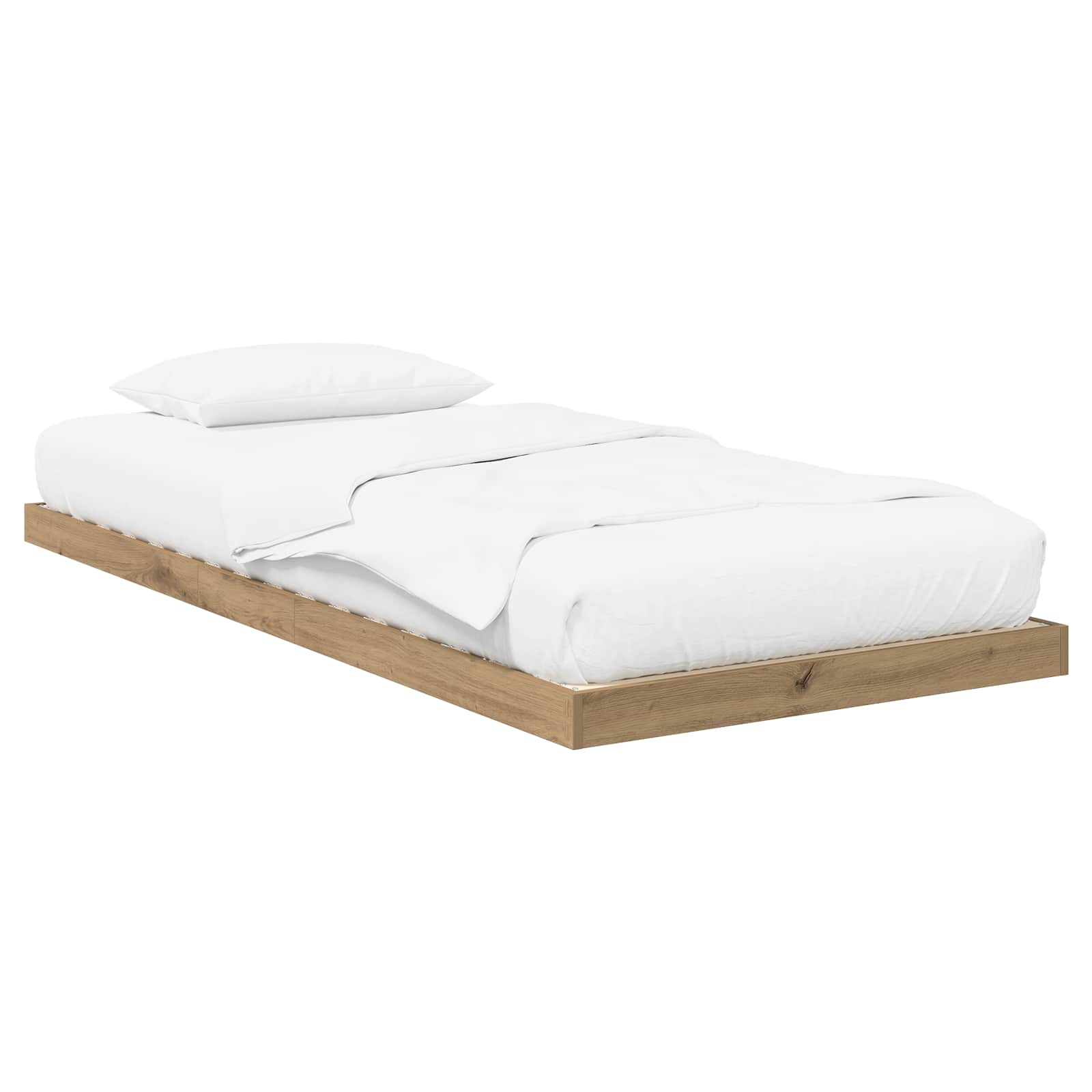 Bodenbettrahmen Artisan-Eiche 90 x 190 cm Holzwerkstoff