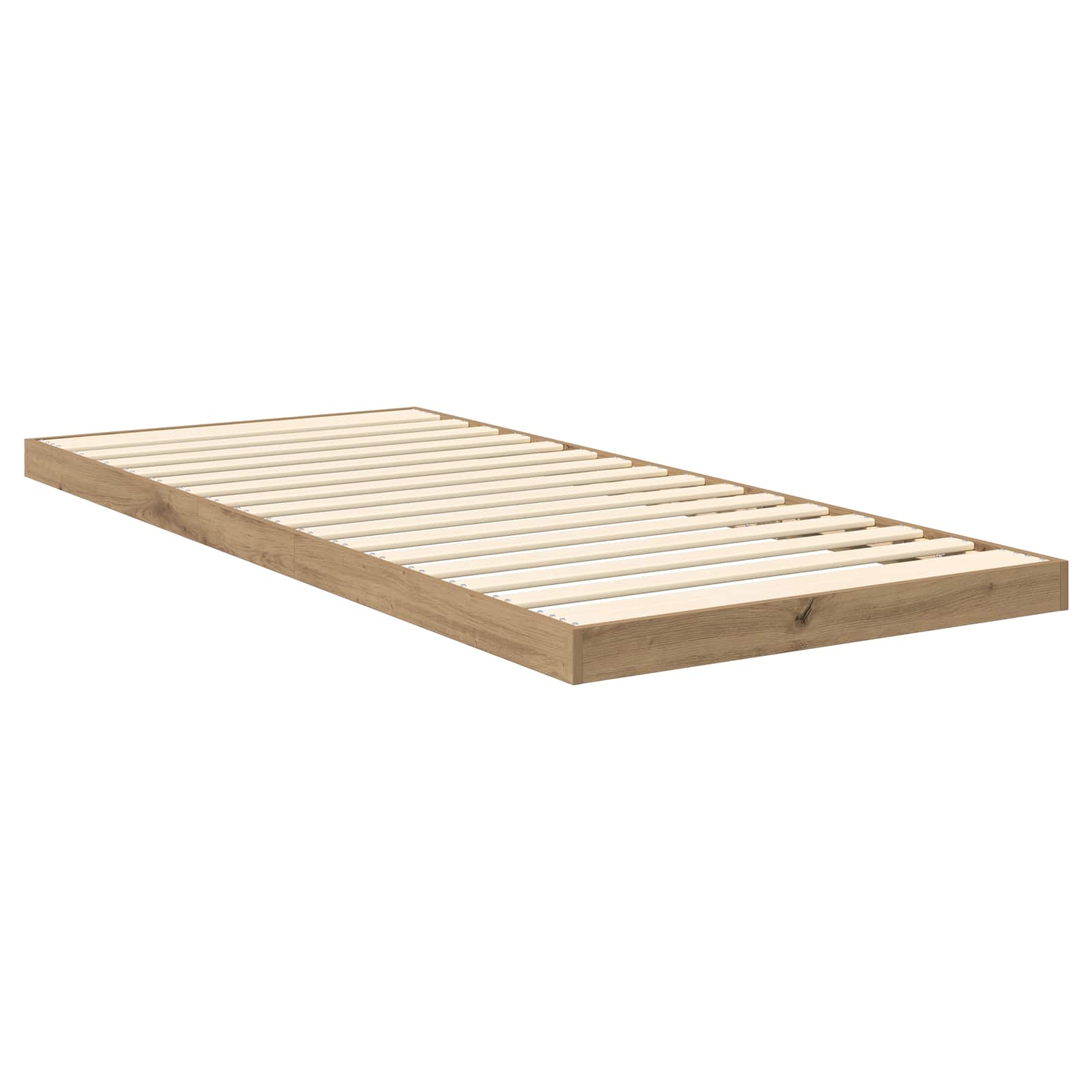Bodenbettrahmen Artisan-Eiche 90 x 190 cm Holzwerkstoff