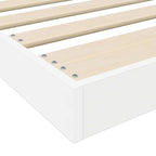 Bodenbettrahmen Weiß 80 x 200 cm Holzwerkstoff