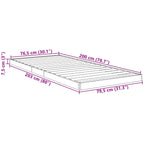 Bodenbettrahmen Weiß 80 x 200 cm Holzwerkstoff
