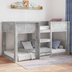 Bodenbettrahmen Beton Grau 80 x 200 cm Holzwerkstoff