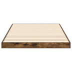 Bodenbettrahmen Geräucherte Eiche 80 x 200 cm Holzwerkstoff