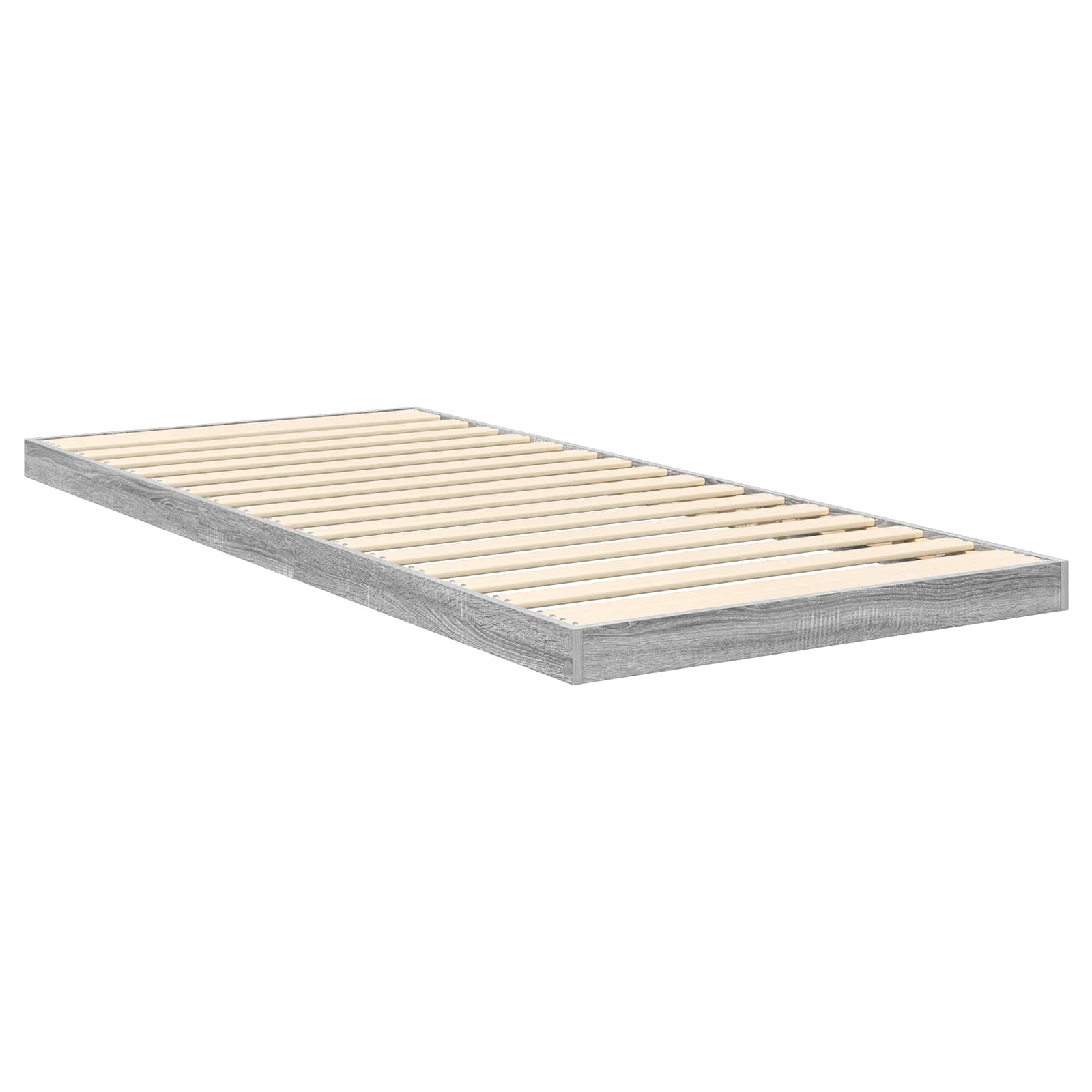 Bodenbettrahmen Graues Sonoma 80 x 200 cm Holzwerkstoff