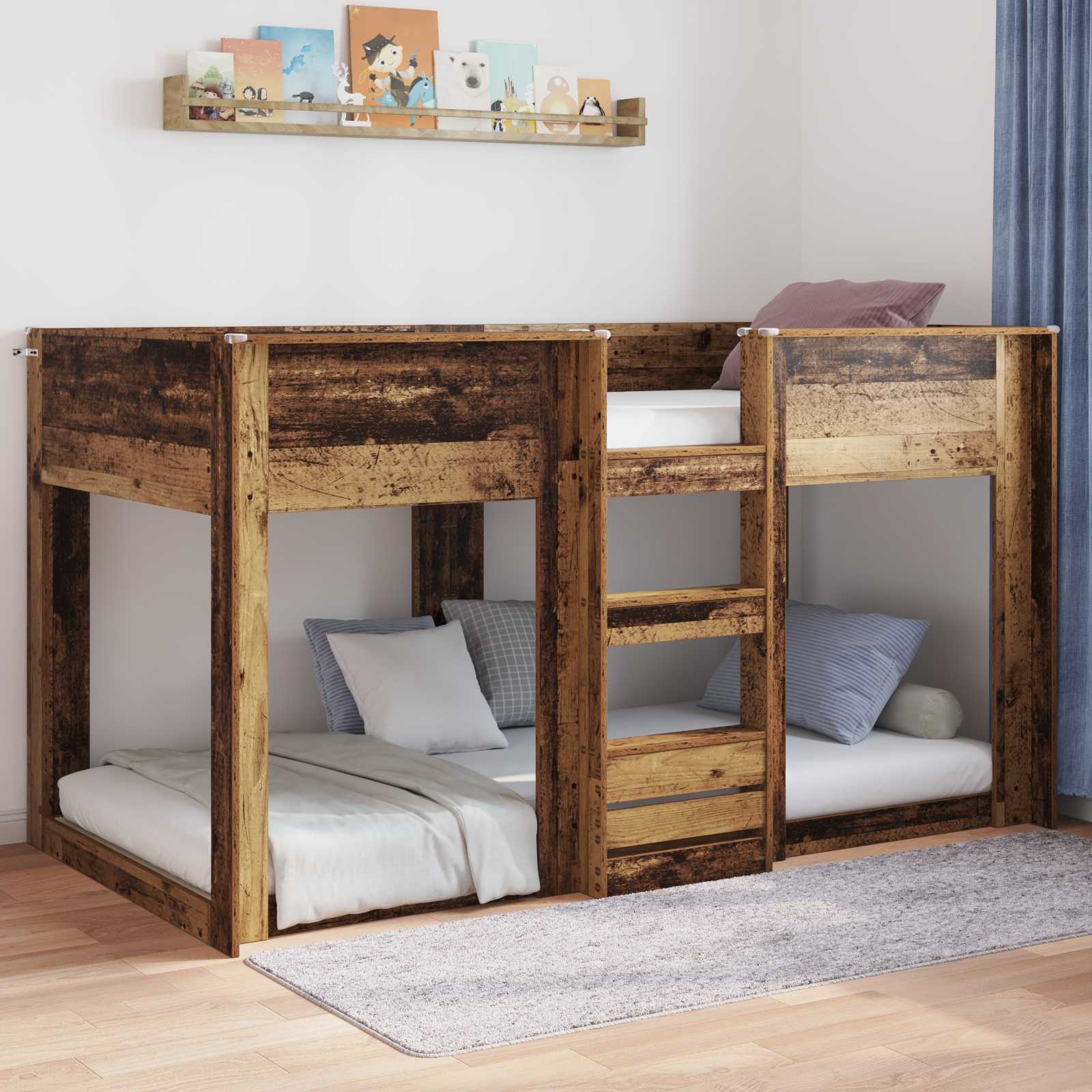 Bodenbettrahmen Altholz 80 x 200 cm Holzwerkstoff