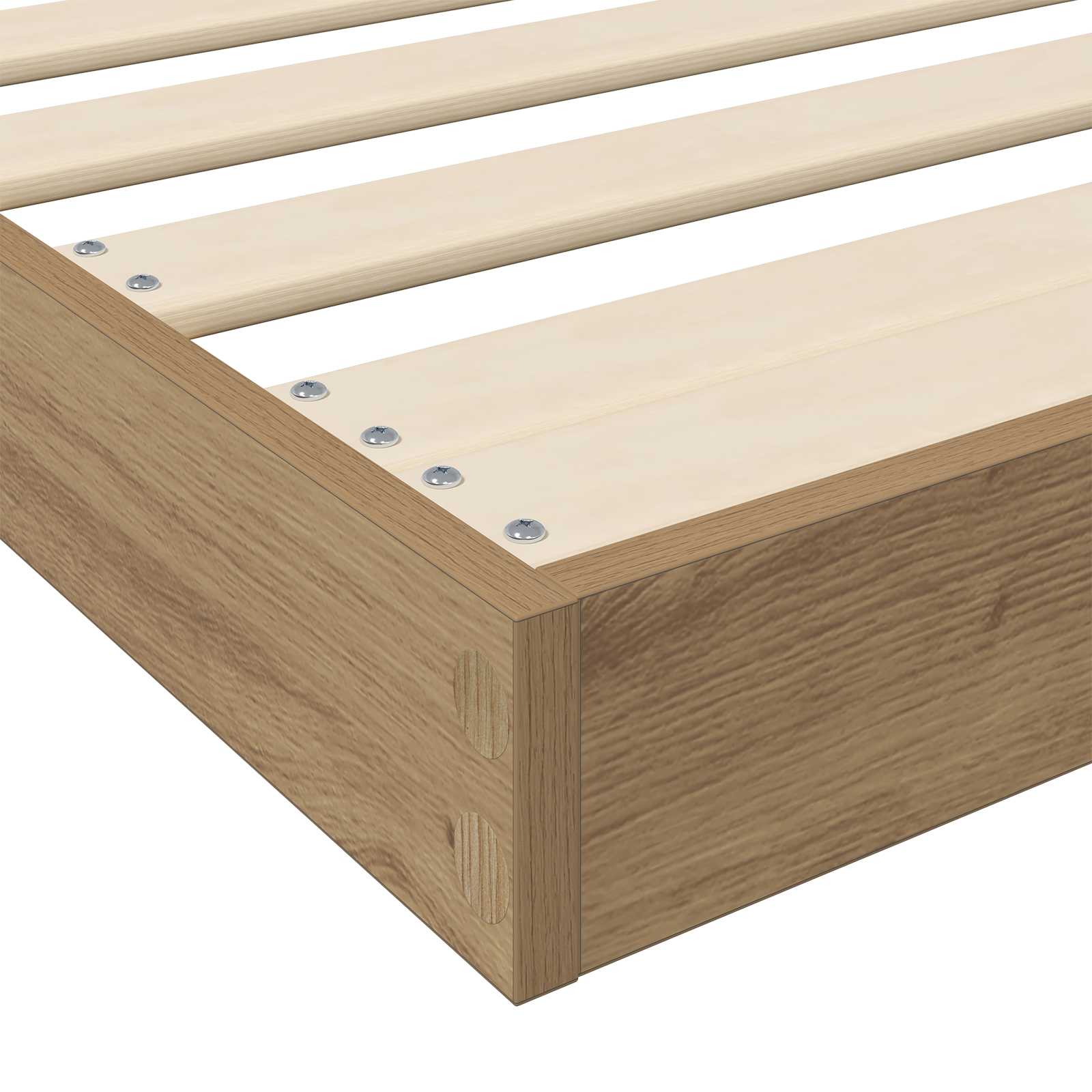 Bodenbettrahmen Artisan-Eiche 80 x 200 cm Holzwerkstoff