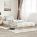 Bodenbettrahmen Sonoma-Eiche 90 x 200 cm Holzwerkstoff