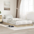 Bodenbettrahmen Sonoma-Eiche 90 x 200 cm Holzwerkstoff