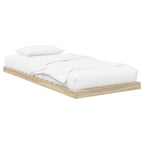 Bodenbettrahmen Sonoma-Eiche 90 x 200 cm Holzwerkstoff